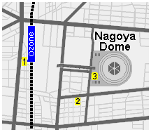 Map around Nagoya Dome